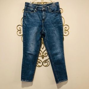High waisted straight leg jeans